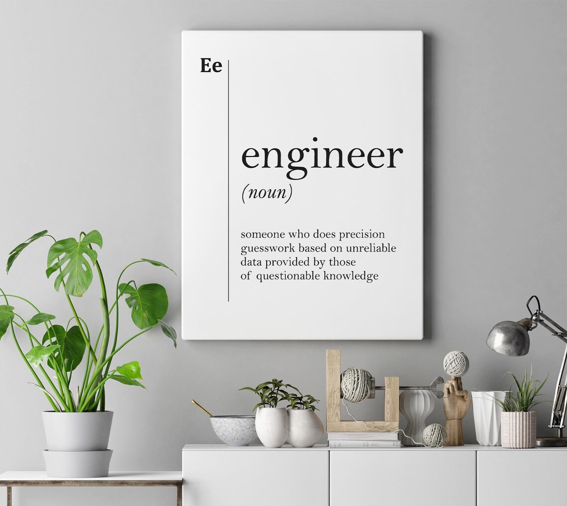 Engineer Definition Art Print, Engineer Gift - Image 4
