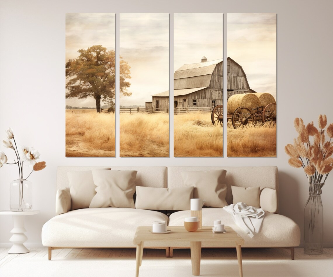 Rustic Barn Farmhouse Wall Art Print, Farmer Gift - Image 2