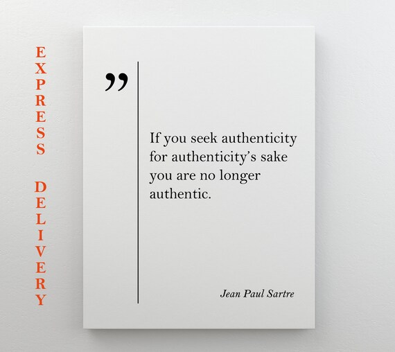 Jean Paul Sartre Quote Print Inspirational Philosophy Typography Wall Poster