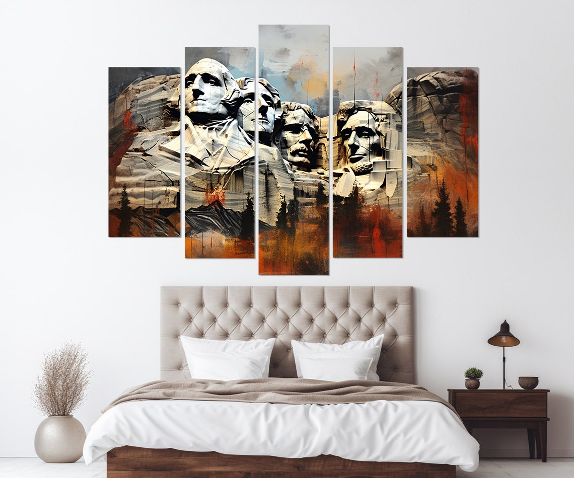Abstract Mount Rushmore, Wall Art Print - Image 2