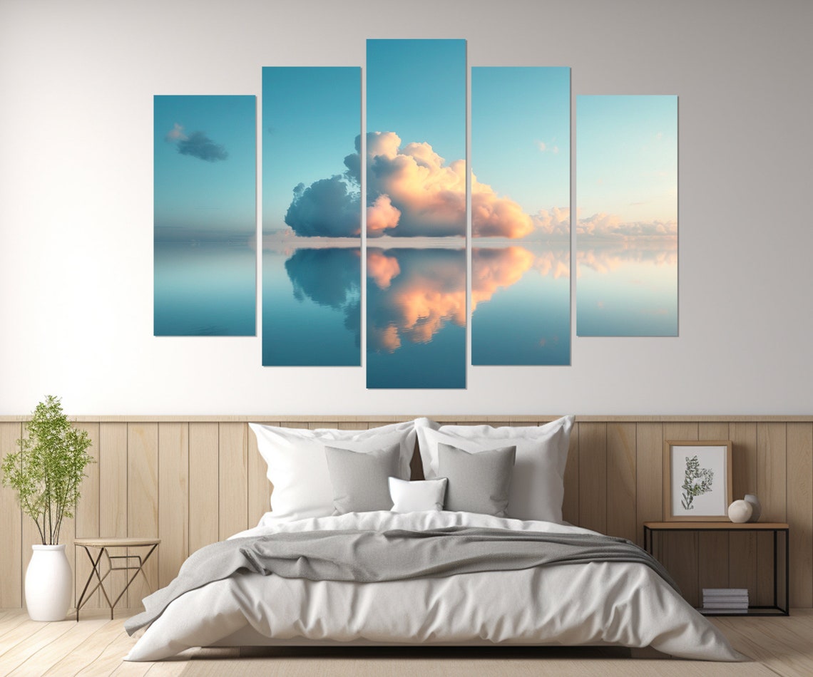 Minimalist Sky Print Sky Wall Art Cloud Art Cloud Painting Clouds Wall Art Framed And Ready To Hang - Image 3