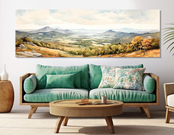 Shenandoah National Park Painting Print Shenandoah Mountains Scenic Mountains Landscape Panorama Framed Ready To Hang