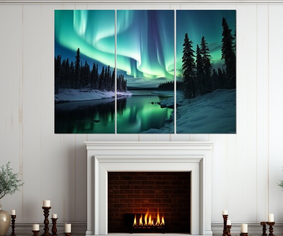 Northern Lights Aurora Borealis Wall Art Print