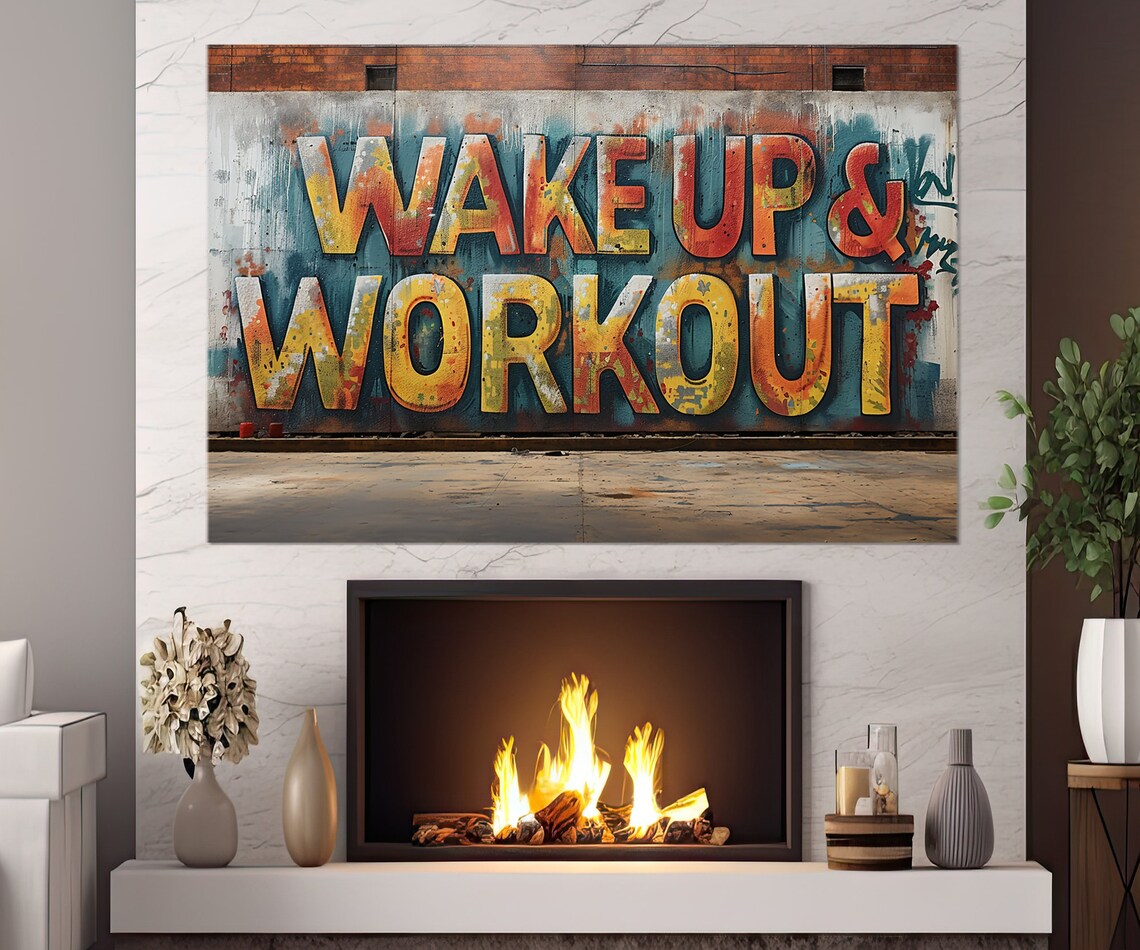 Fitness Wake Up And Work Out Motivation Art Print - Image 2