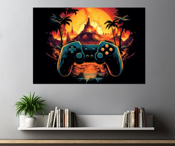 Gamepad Print Gaming Wall Art Teen Room Decor Gamer Room Decor Gamer Gift Streamer Gift Framed And Ready To Hang