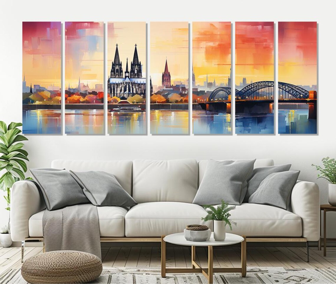 Abstract Cologne Panoramic Art Print, Germany - Image 3