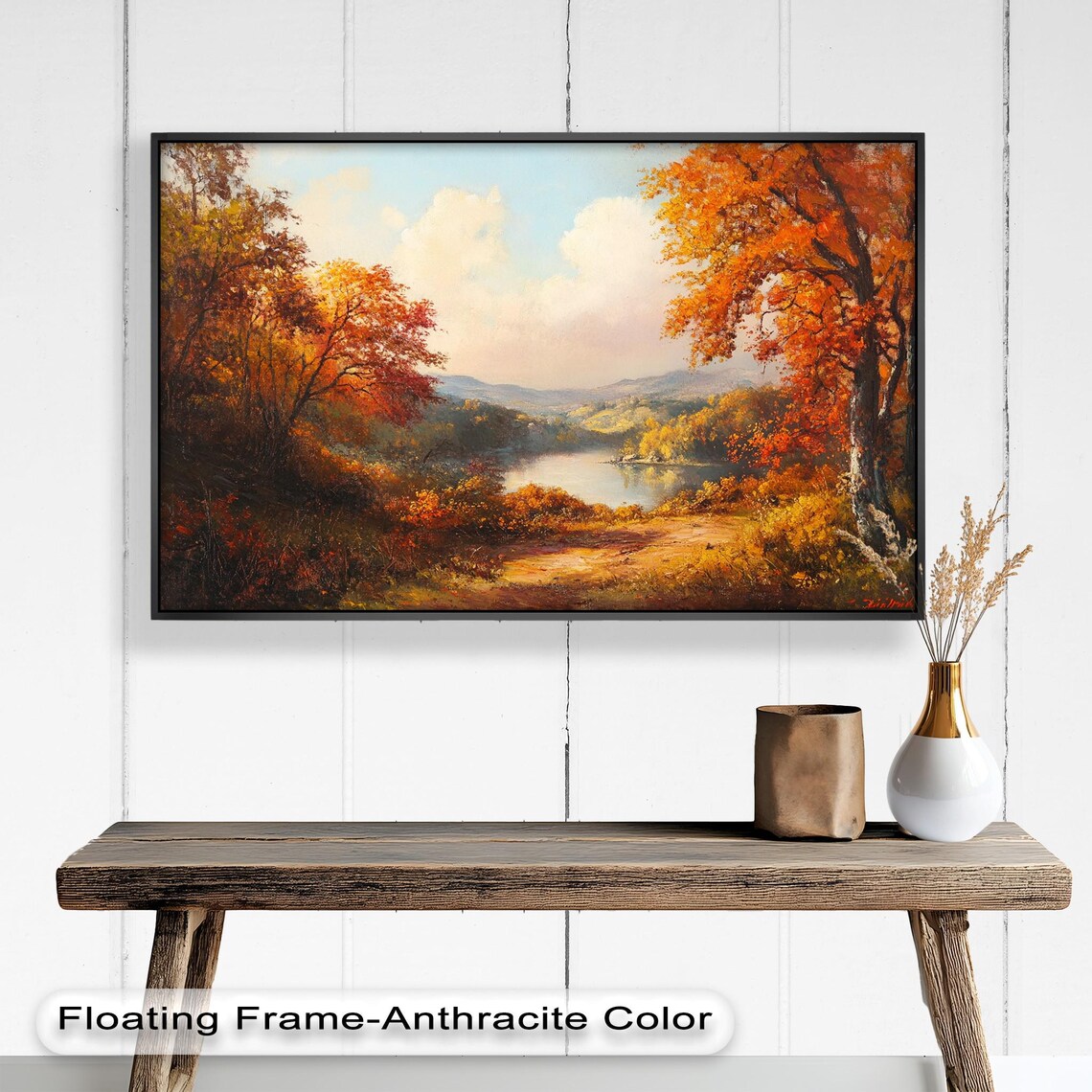 Golden Autumn Forest Path, Tranquil Fall Landscape - Image 5