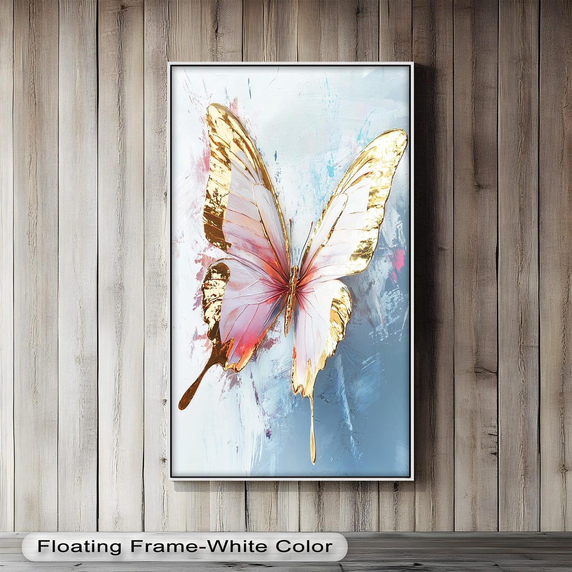 Golden Butterfly, Modern Abstract Bedroom Decor - Image 3