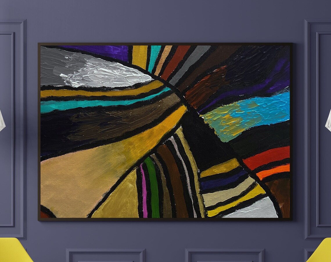 Traditional Modern Abstract, Contemporary Art Print
