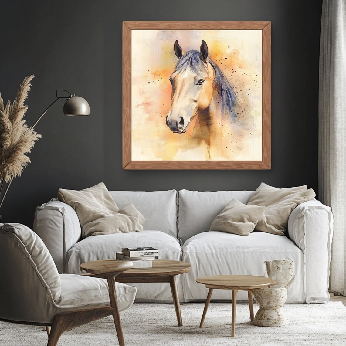 Horse Watercolor Animal Print, Nursery Decor - Image 3