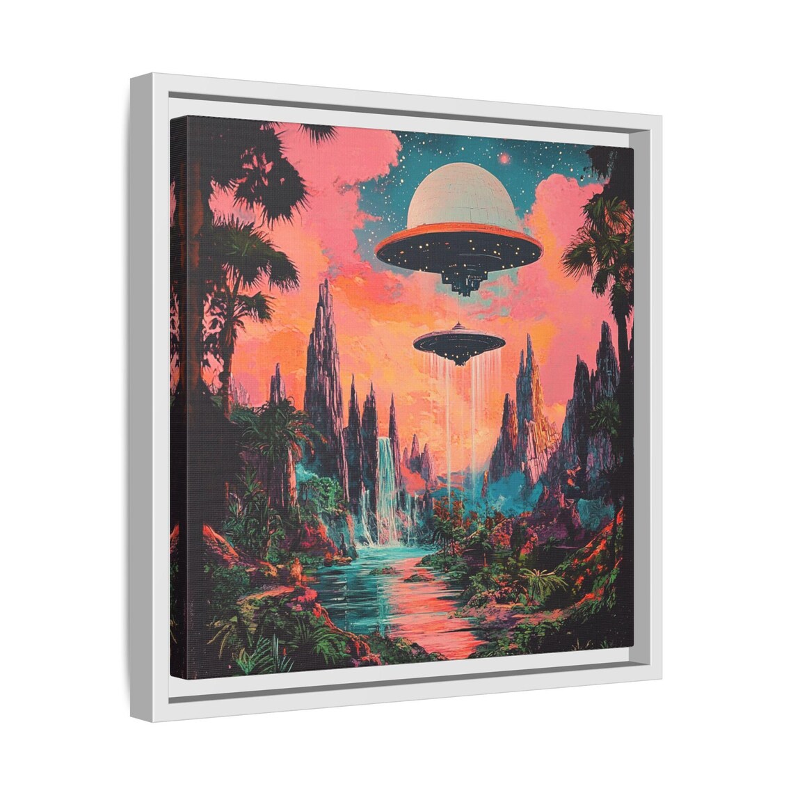 Retro Space Theme, Futuristic Rocket Poster - Image 4