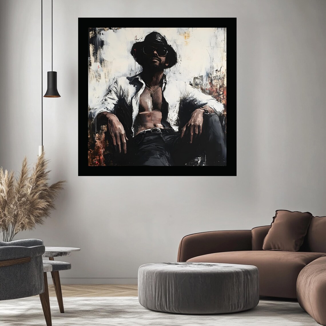 Masculine Abstract, Modern Office Decor Art Print - Image 5