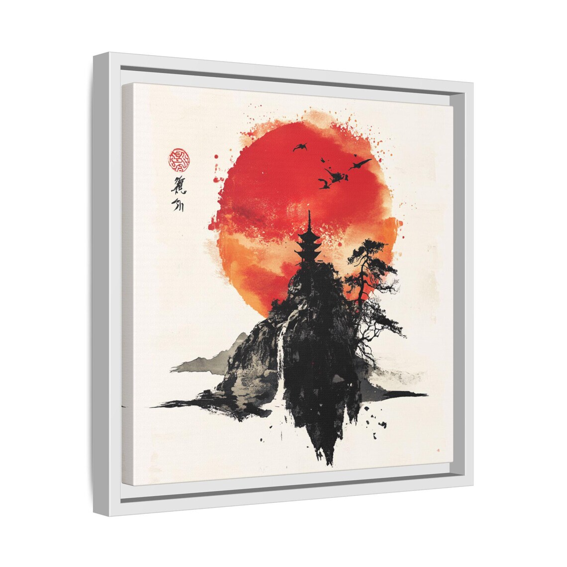 Asian Sun Chinoiserie Wall Decor, Japandi Home - Image 4