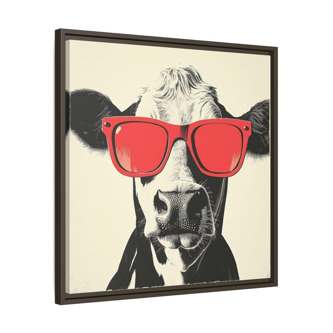 Cool Cow Farmhouse Decor, Quirky Animal Art Print - Image 3