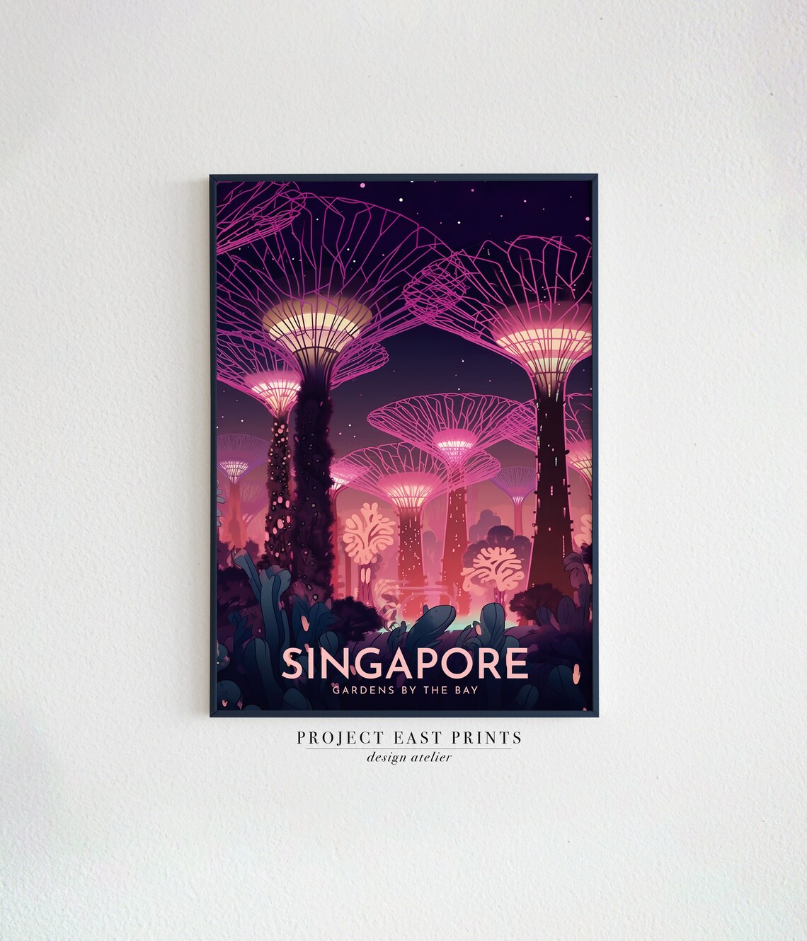Gardens By The Bay Singapore Travel Poster Art Print - Image 2