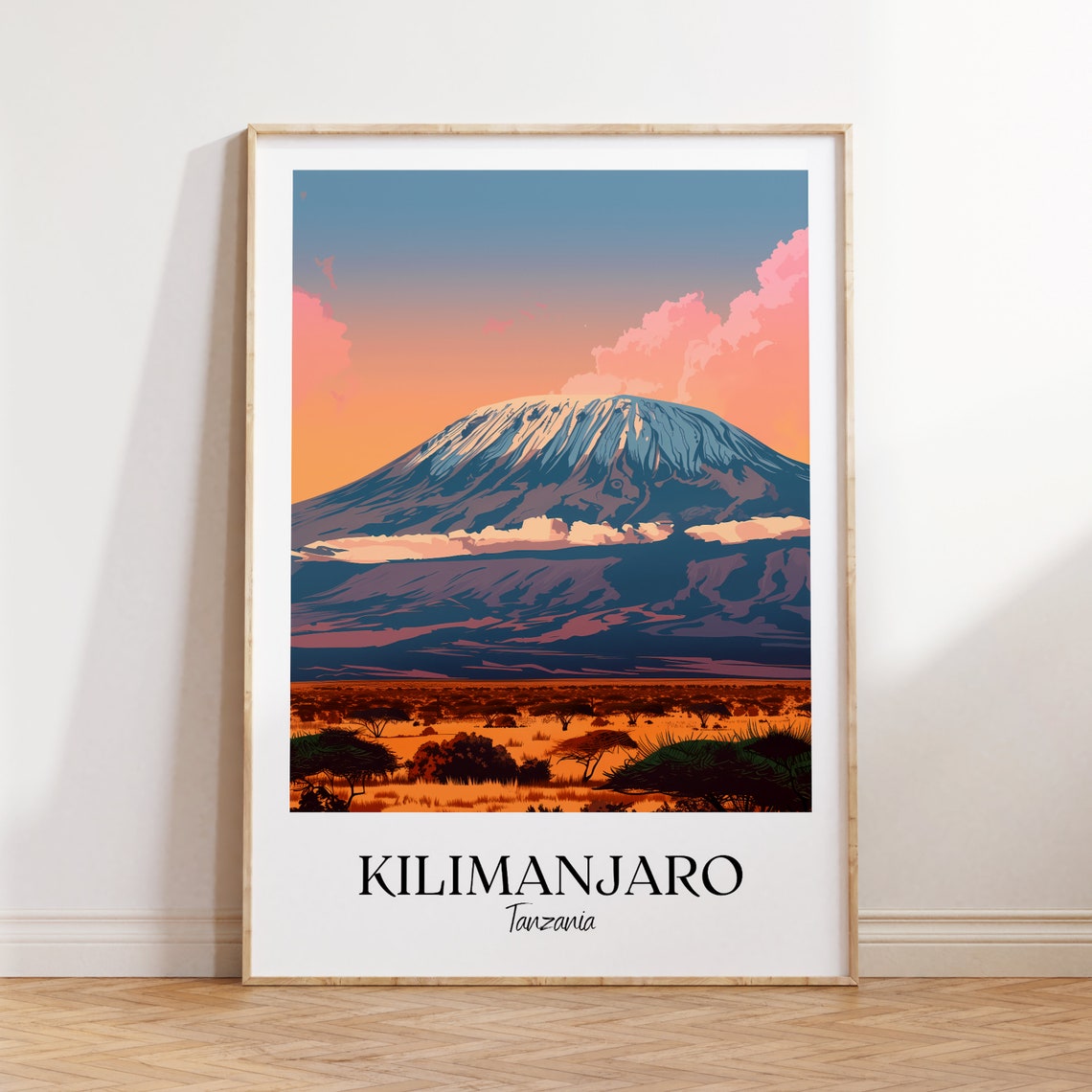 Kilimanjaro Print Kilimanjaro Travel Poster Tanzania Travel Gift Kilimanjaro Tanzania Poster Kilimanjaro Gift
