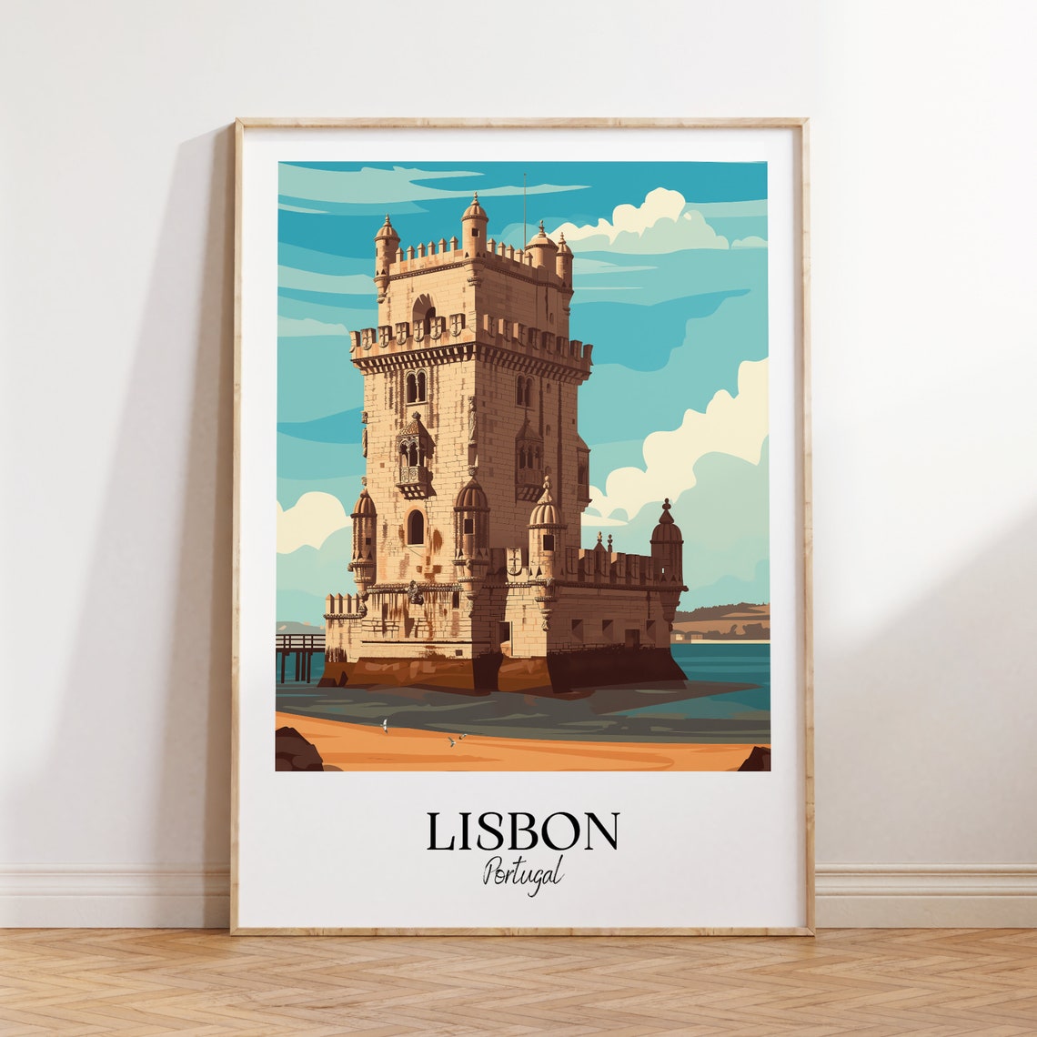 Lisbon City Print Lisbon Travel Poster Portugal Travel Gift Lisbon Portugal Poster Lisbon Gift