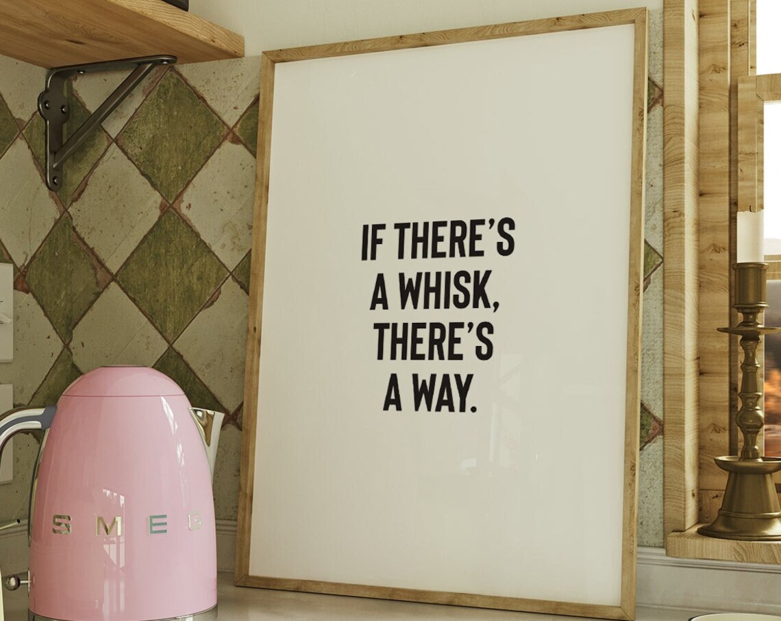 Funny Kitchen Art Print, Minimalist Chef Gift