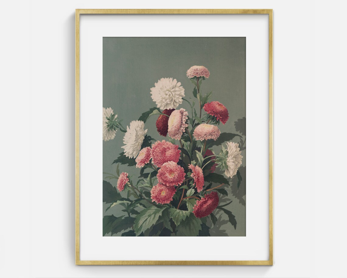 Vintage Florals No. 1, Antique Floral Art Print - Image 2