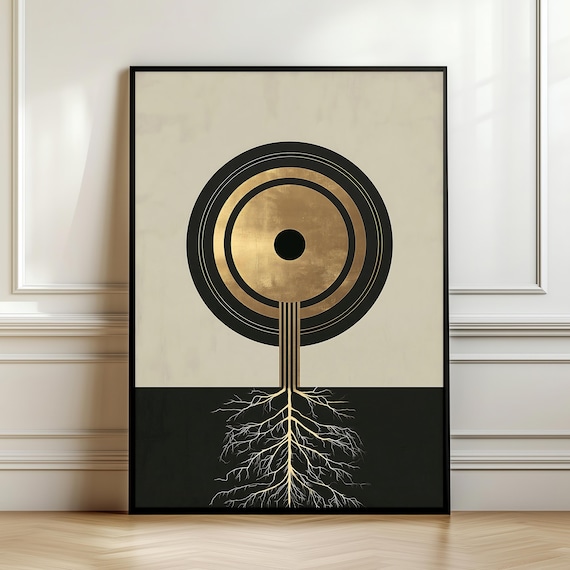 Tree Of Life Abstract Roots Art Print, Minimal