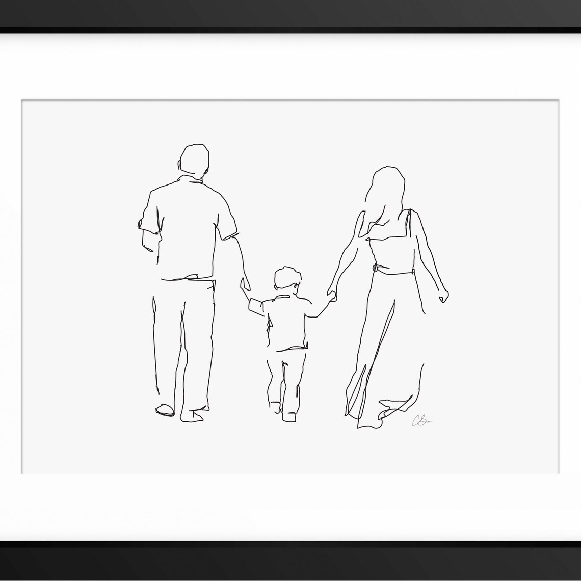 Family Print Family Line Art Family Drawing Family Portrait Family Art Line Art Line Drawing Mothers Day Print Gift Wall Art