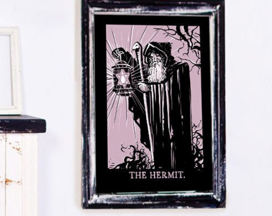 The Hermit Gothic Tarot Poster
