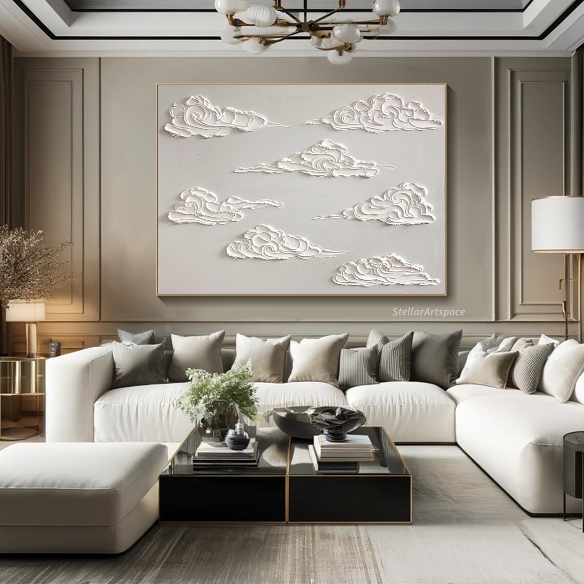 Cloud Painting, Minimalist Sky Wall Art Print - Image 2