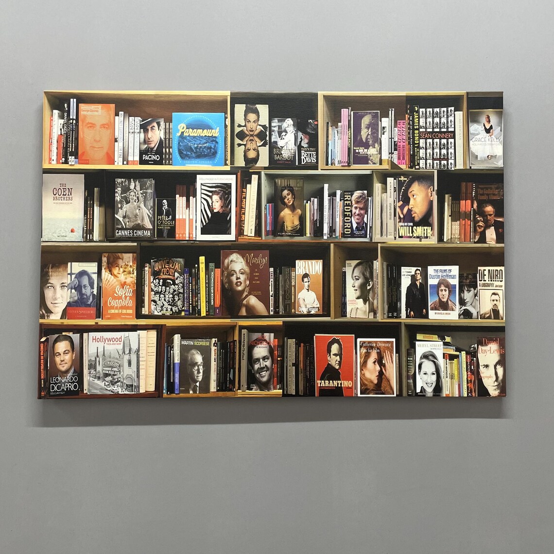 Modern Bookshelf Art Print, Personalized Gift For Her