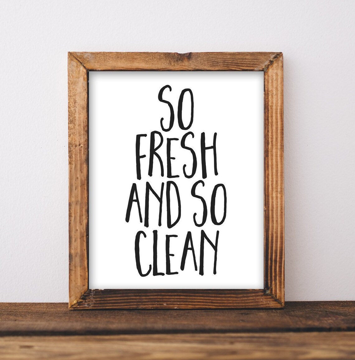 So Fresh And Clean Bathroom Decor Art Print