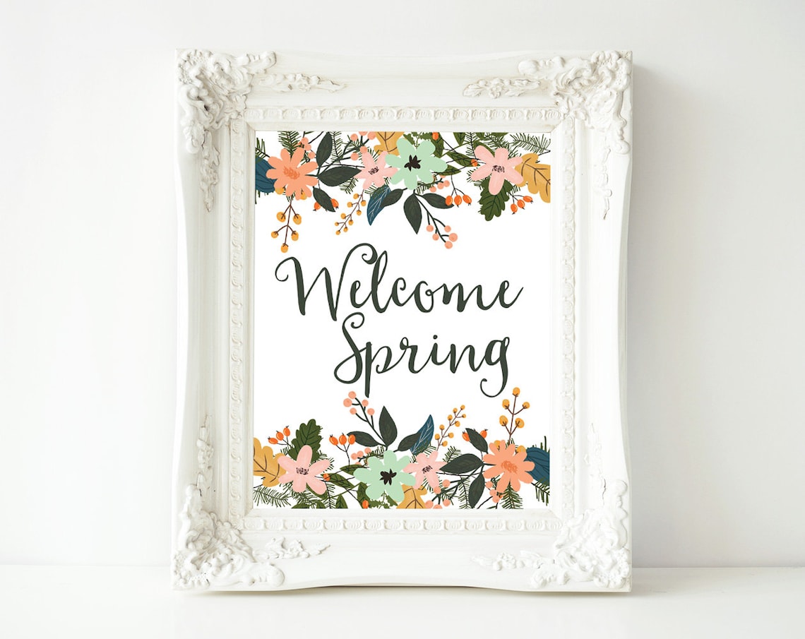Spring Welcome Decor Easter Poster Art Print