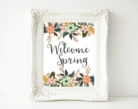 Spring Welcome Decor Easter Poster Art Print