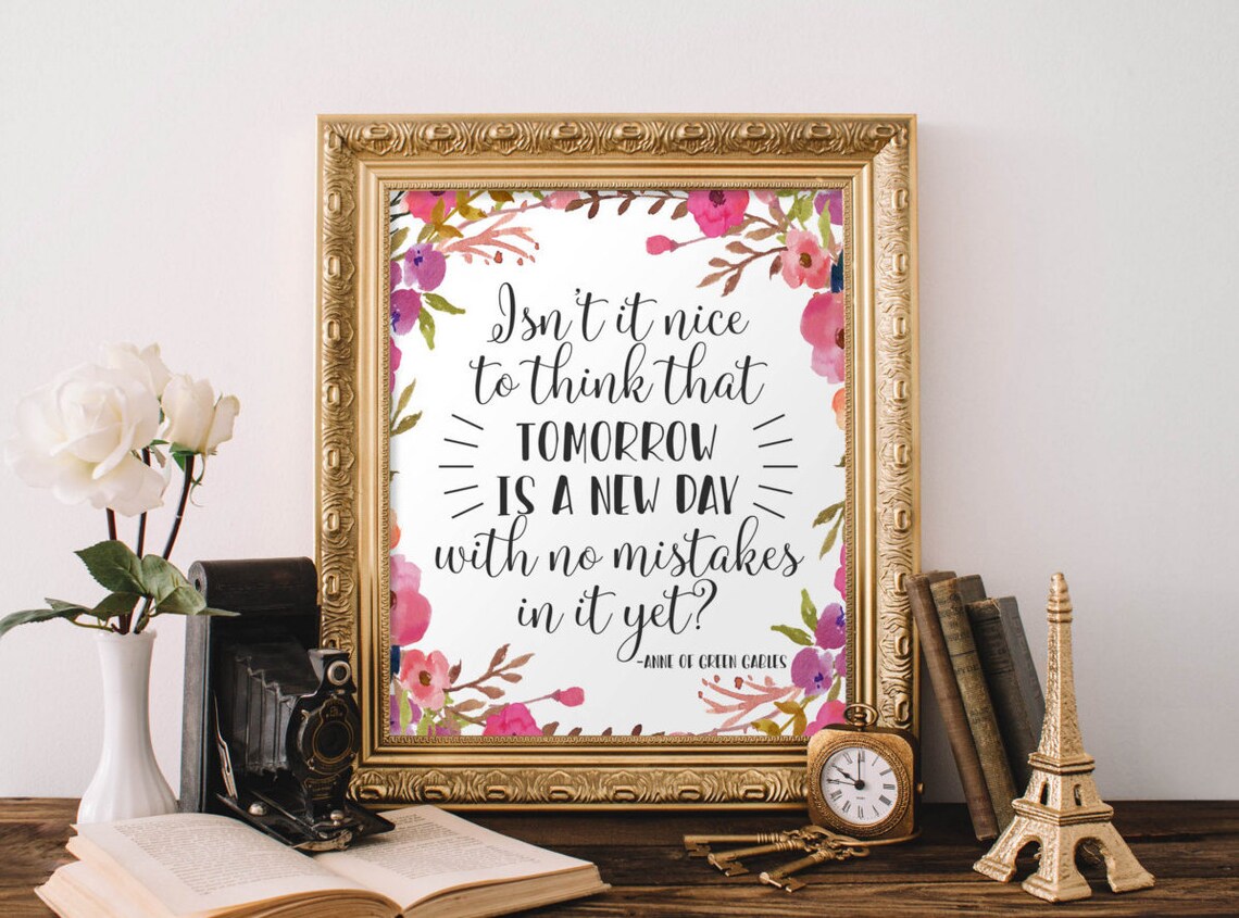 Anne Of Green Gables Quote Art Print, Literary Decor