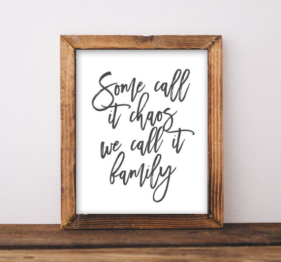 Wall Art Some Call It Chaos We Family Entryway Sign Home Decor Rustic Farmhouse Gallery Living Room
