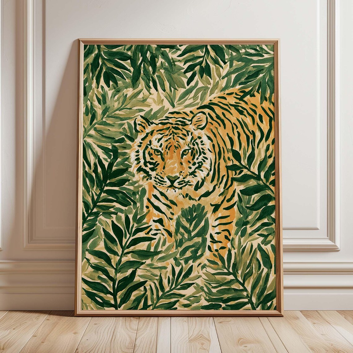 Tropical Tiger Jungle Wildlife, Safari Decor Art Print