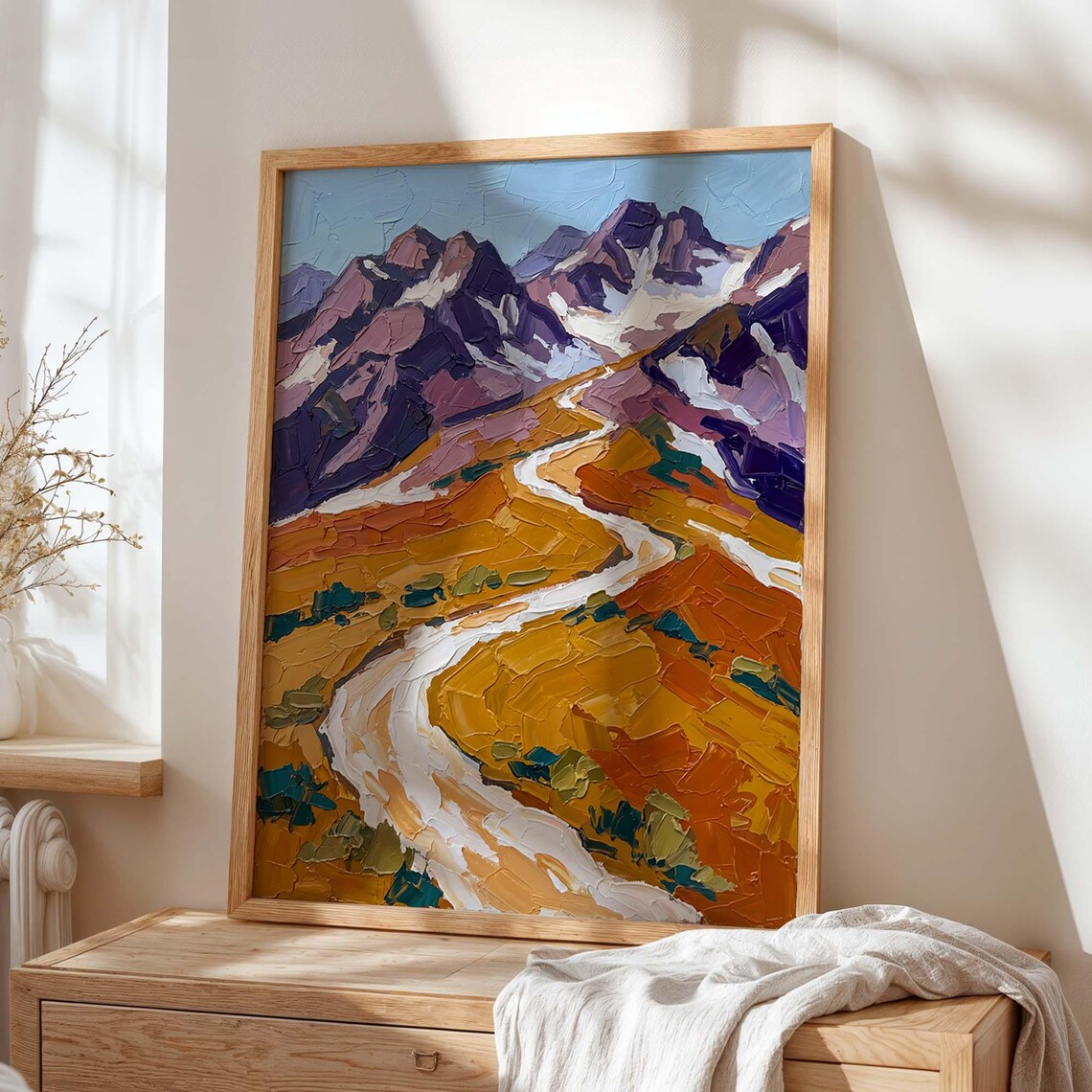 Mountain Landscape, Impressionist Alpine Poster