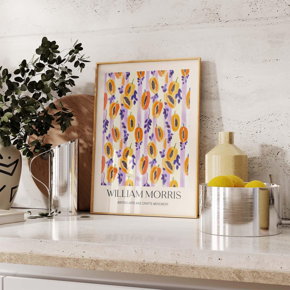 William Morris Papaya Fruit Pattern Arts And Crafts Style Poster - Image 4