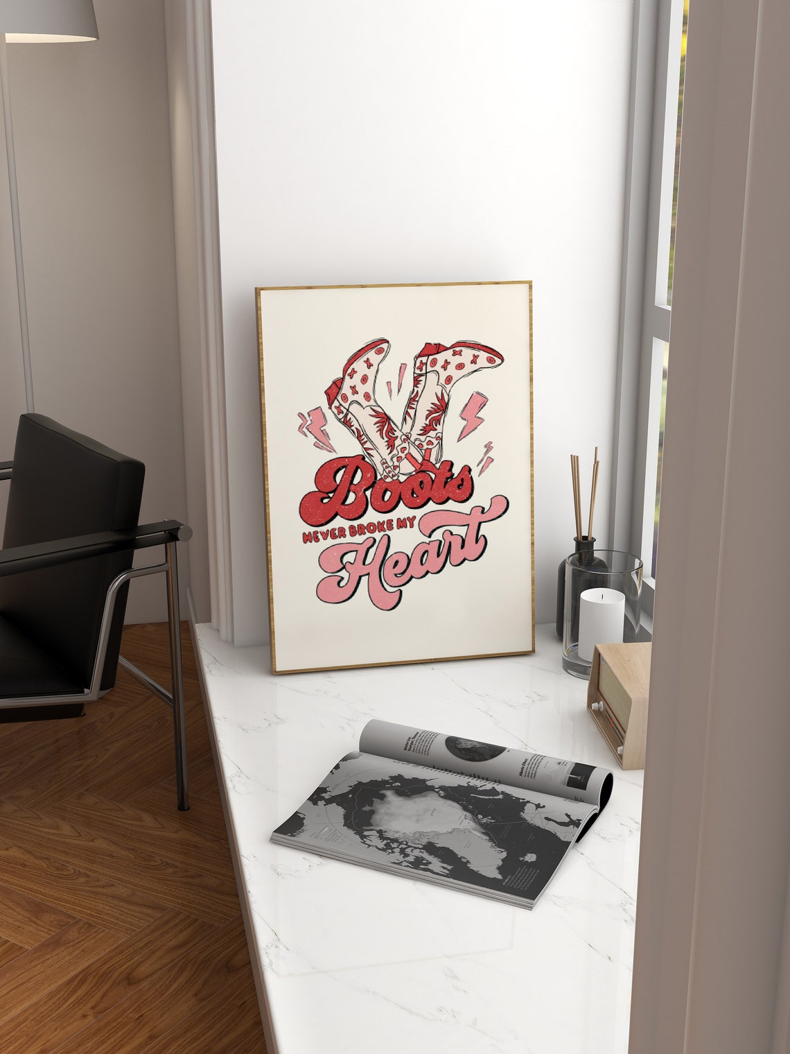 Cowgirl Western Boots, Dorm Room Decor Gift - Image 3