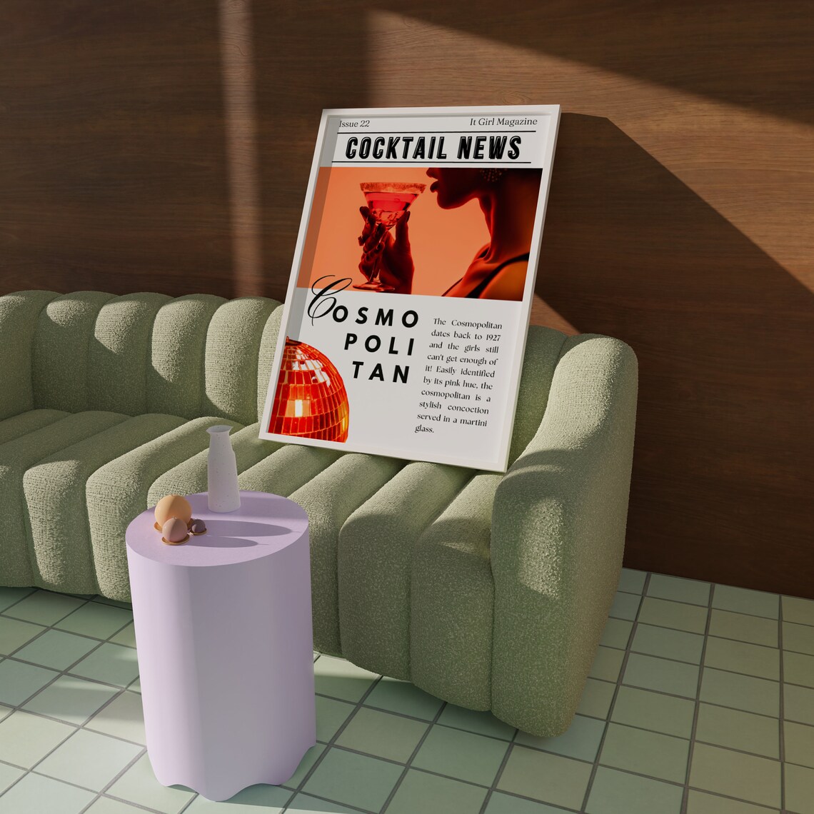 Cosmopolitan Magazine Trendy Headline Poster, Dorm Room Decor - Image 2