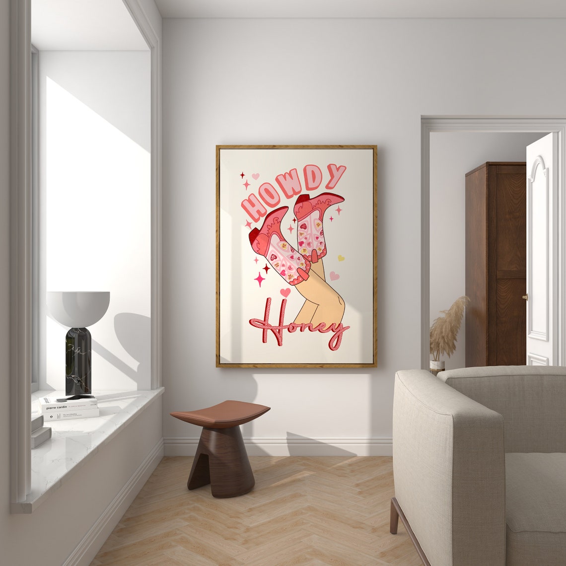Howdy Honey, Cowgirl Boots Western Art Print - Image 5