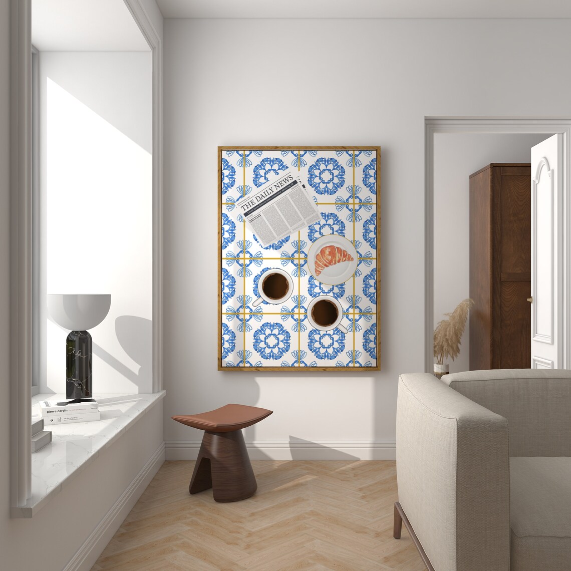 Vintage Style Italian Tile Coffee Wall Art Print - Image 2