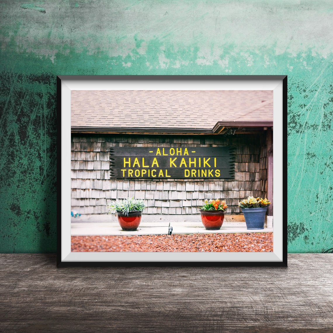 Hala Kahiki Aloha Tiki Bar Tropical Drinks Sign Photo Poster