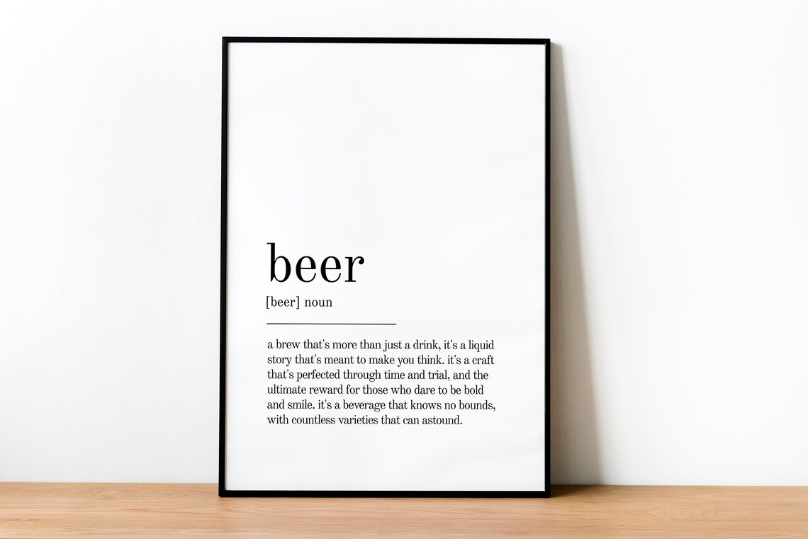 Beer Definition Minimalist Modern Art Print - Image 2