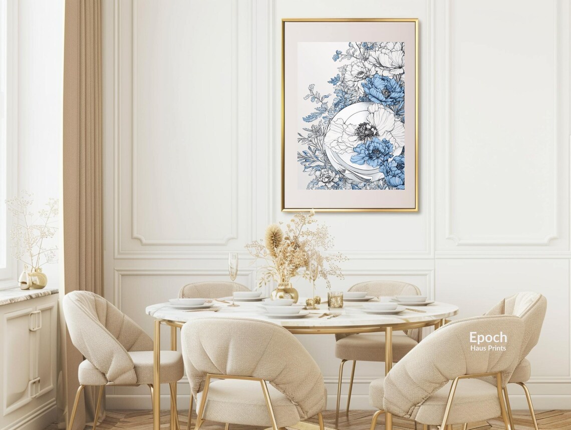 Chinoiserie Botanic Vintage Floral Art Print - Image 3