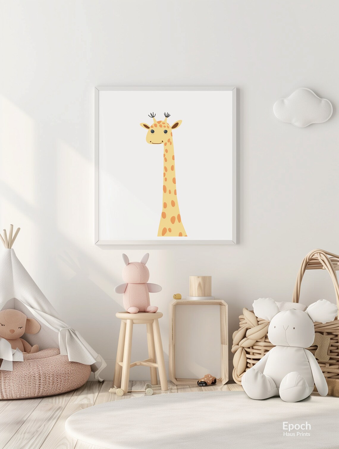 Giraffe Safari Animal Nursery Wall Art - Image 3