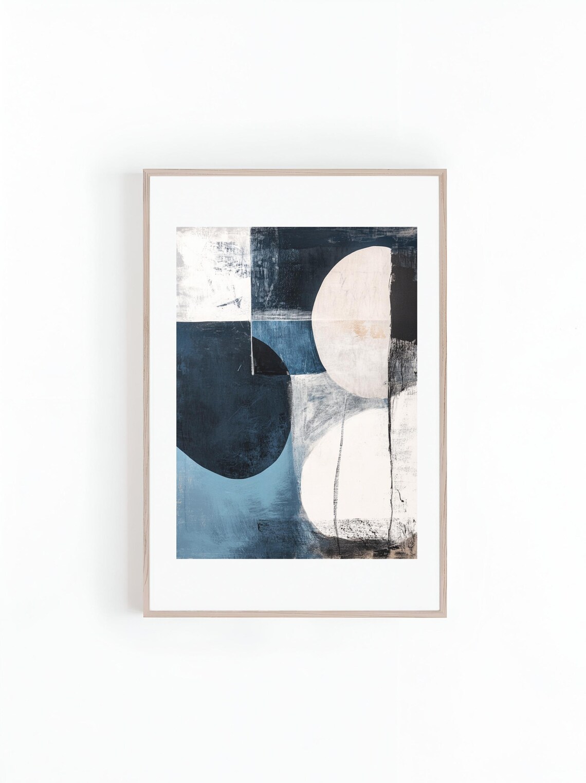 Abstract Blue Painting, Mid-Century Art Print