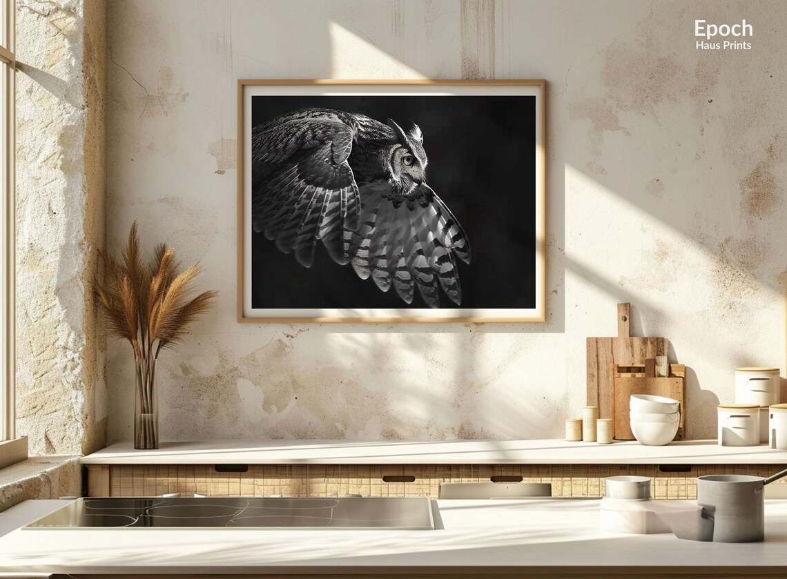Owl In Flight, Cute Animal Photo Poster Print - Image 2