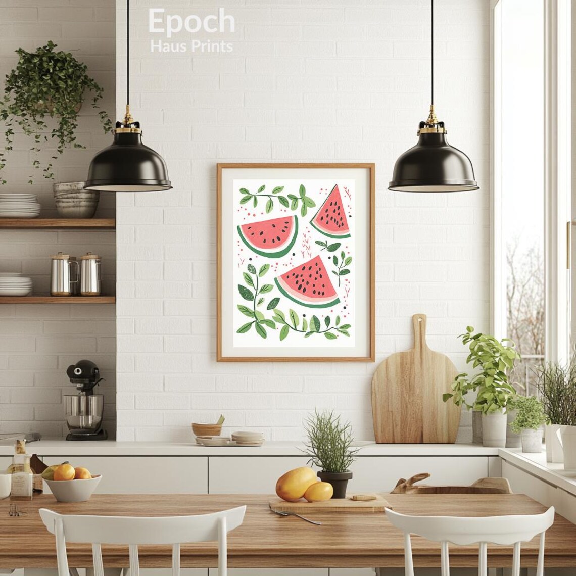 Watermelon Illustration, Fruit Kitchen Art Print - Image 2
