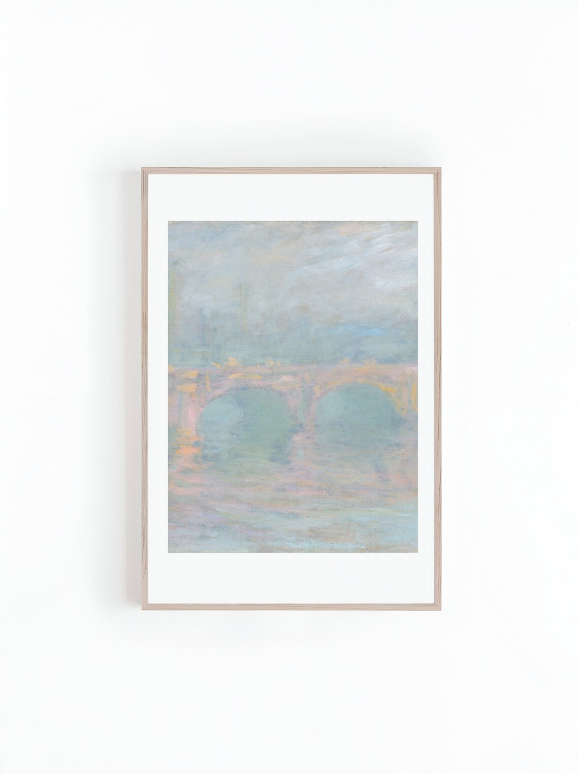 Claude Monets Waterloo Bridge, Impressionist Poster