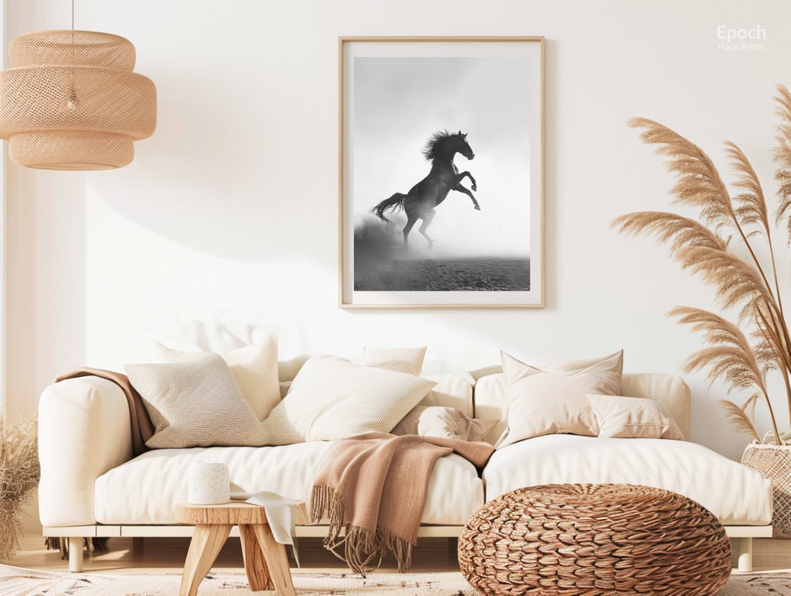 Horse Rearing Up, Action Photo Print - Image 2