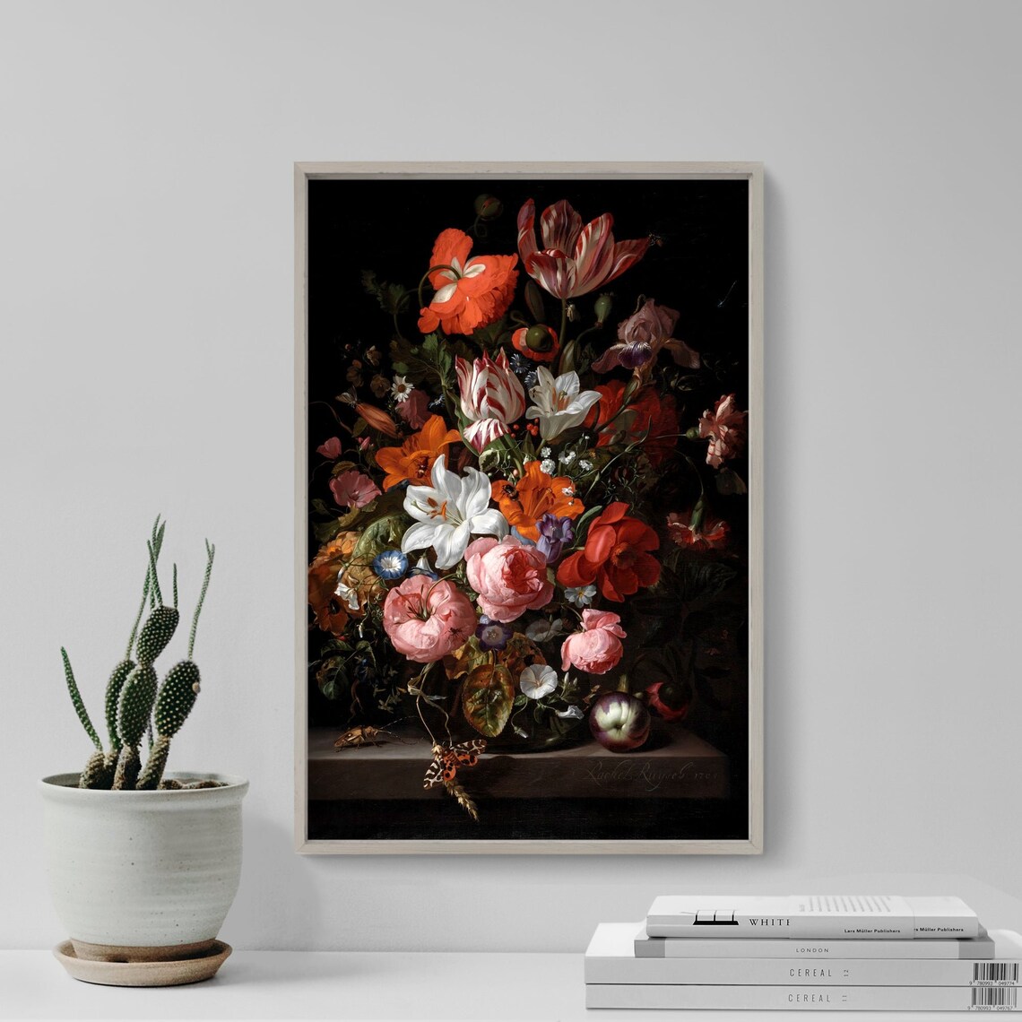 Rachel Ruysch Flowers In Glass Vase, Art Print - Image 4